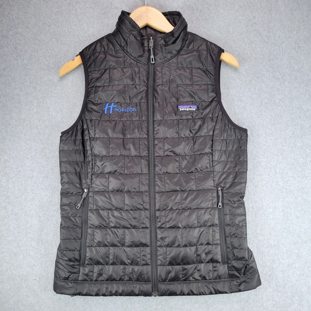 Patagonia Nano Puff Vest Womens Medium Black Quilted PrimaLoft 84247